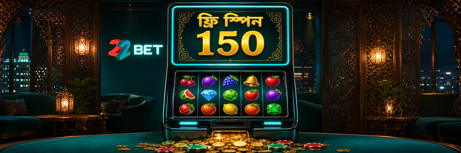 স্বাগতম প্যাকেজের ১৫০ ফ্রি স্পিন — ৩০, ৩৫, ৪০ ও ৪৫ স্পিনের চারটা ব্যাচ স্লটের রিলের পাশে